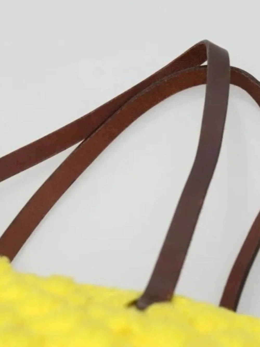 FENDI Shoulder Bag Wool Yellow Auth BD1221 - Picture 8 of 16